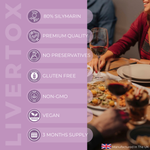 Livertox Milk Thistle Extract 2000mg Tablets Herbal Supplement vitaherbs