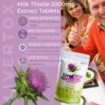 Livertox Milk Thistle Extract 2000mg Tablets Herbal Supplement vitaherbs