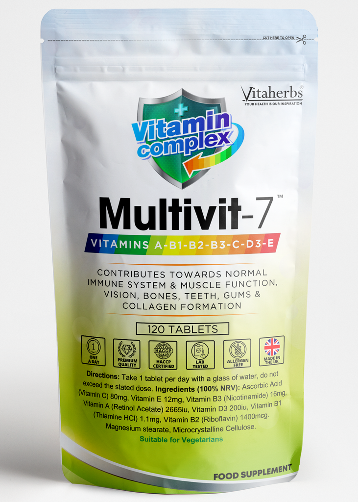 Multivit-7 Multivitamin Complex | 120 Tablets | Essential Vitamins for ...