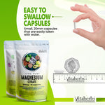 100% Pure Magnesium Citrate 500mg capsules