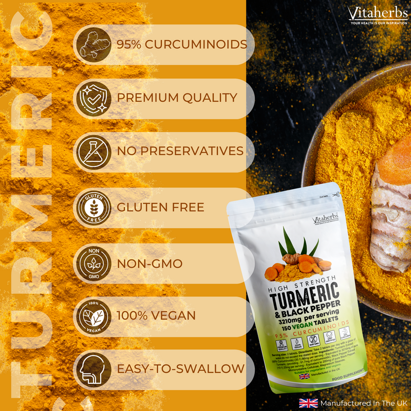 Turmeric with Black Pepper 3210mg Per Serving 95 Curcuminoids